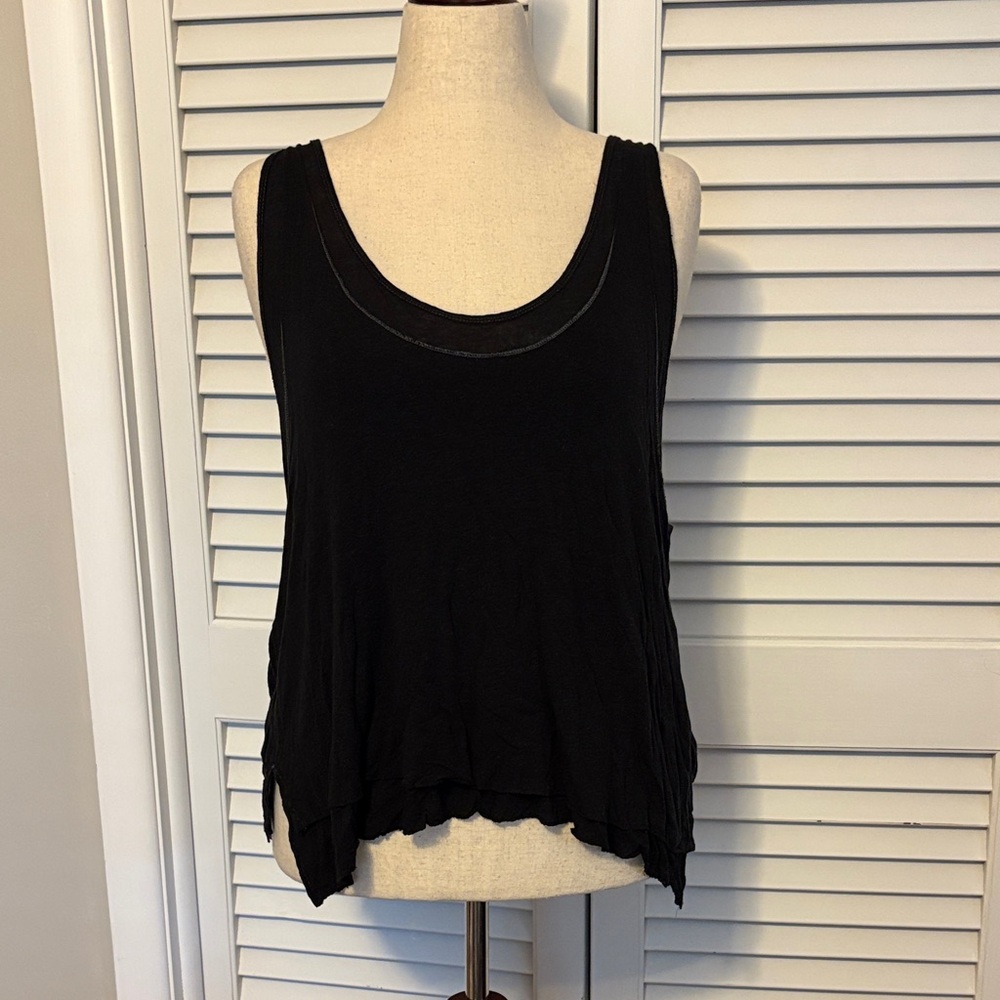We The Free Black Layered Tank Top